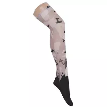 Носки Ghost Festival Diablo Ghost Bat, носки на Хэллоуин, чулки выше колена для маскарада, женские серые чулки One Size