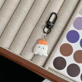 Ghost Hallowmas Bat Keyring Tomb Pumpkin Pendant Cartoon Halloween Keychain Bag Hanging 10pcs/set