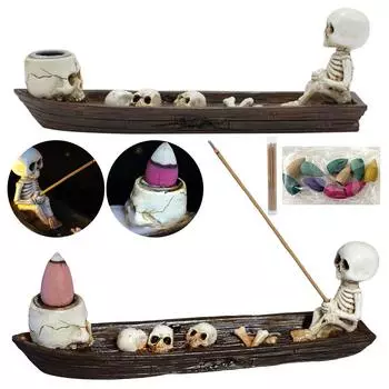 Ghost Incense Stick Tray Resin Halloween Decor Skull Incense Burner Cute Skeleton Ship Incense Burner Awesome And Ideal Gifts Poland