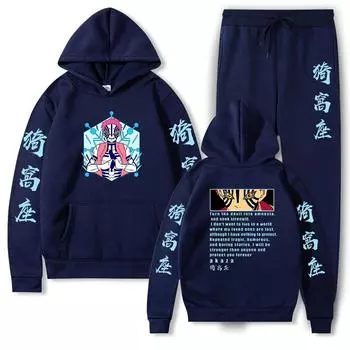 Ghost Killing Blade Аниме Толстовка с капюшоном аниме Yiwozuo Досуг Осень Зима Длинный рукав Пуловер Толстовка S