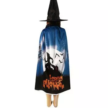 Ghost Pumpkin Human Skeleton Cosplay Children s Cloak Halloween Cloak Terrifying Clothing Wizard D