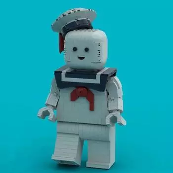 Ghostbustered Stay Puft Marshmallow Man Building Blocks Set Знаменитая фигурка из фильма Модель Образование Детские игрушки Детский подарок PDF Insturction