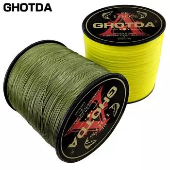 GHOTDA 1000 м 8 нитей плетеная леска мультифиламентная полиэтиленовая леска рыболовный шнур для морской рыбалки 22lb белый