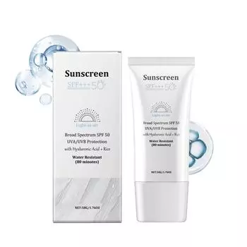 Гиалуроновый крем для лица с рисом, мягкая освежающая текстура, легкая изоляция, увлажнение, 50 г One Size