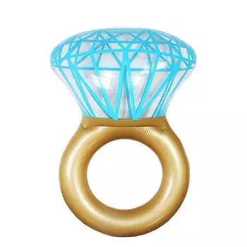 Giant Inflatable Diamond Engagement Ring Neck Adult Swimming Ring Pool Float
