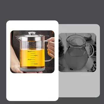 GIANXI 1,5 л 1 л стеклянный масляный фильтр горшок контейнер маслоотделитель мелкоячеистый фильтр резервуар для хранения гаджетов полезные вещи для кухни 1.5L
