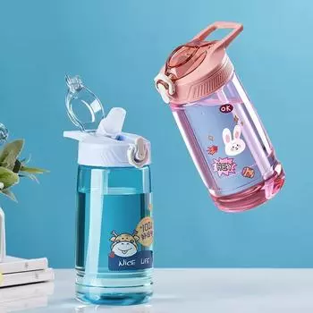 GIANXI Детские соломенные стаканчики для путешествий на открытом воздухе Портативные стаканчики для воды с подъемным кольцом Герметичная бутылка для воды Посуда для питья