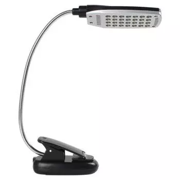 Гибкая 28-светодиодная лампа с питанием от USB/аккумулятора, прикрепляемая к прикроватной тумбочке, настольная лампа для чтения белый