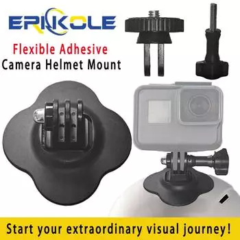 Гибкая адаптивная фиксированная база для экшн-камеры Insta360 x4 Gopro Hero Аксессуары DJI Osmo Action Крепления для мотоциклетного шлема