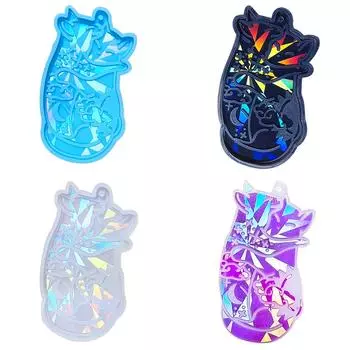 Гибкая форма для кулона, формы для поделок, охватывающие форму брелока в форме буквы Т, аксессуары для поделок, идеальный подарок для любителей поделок синий