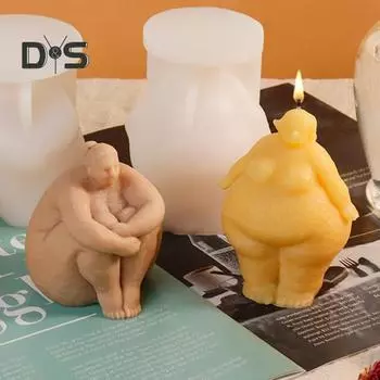 Гибкая форма для мыла, антипригарная прочная форма для ароматерапии для свечей в форме человека