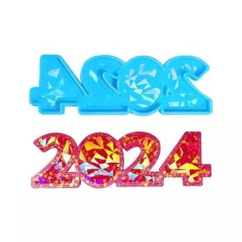 Гибкая форма для наклеек на стену, голографическая силиконовая форма, форма 2024, формы для украшения стен, идеально подходит для любителей рукоделия