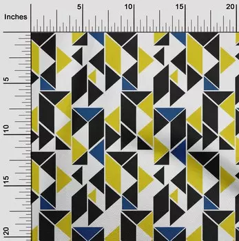 Гибкая хлопковая ткань oneOone с геометрическим принтом в виде параллелограмма и треугольника, 40 дюймов в ярдах 42 Inch Wide - Viscose Chiffon сарай красный