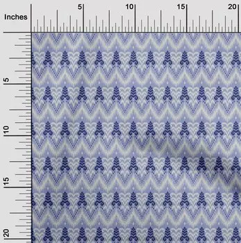 Гибкая хлопковая ткань oneOone с принтом Chevron & Swirl Ikat, 1 ярд, 40 дюймов 42 Inch Wide - Viscose Chiffon чёрный