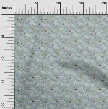 Гибкая хлопковая ткань oneOone с принтом кисти и фруктов BTY, 40 дюймов 42 Inch Wide - Viscose Chiffon ярко-розовый