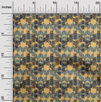 Гибкая хлопковая ткань oneOone с принтом шеврон икат BTY шириной 40 дюймов 42 Inch Wide - Viscose Chiffon светло-серый