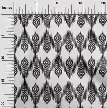 Гибкая хлопковая ткань oneOone с принтом шеврон икат, ширина 1 ярд, 40 дюймов 42 Inch Wide - Viscose Chiffon ягодный