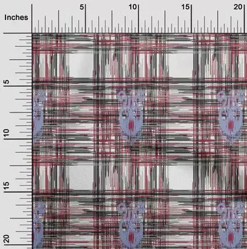 Гибкая хлопковая ткань oneOone с вихревым и клетчатым принтом икат, 40 дюймов в ярдах 42 Inch Wide - Viscose Chiffon чёрный
