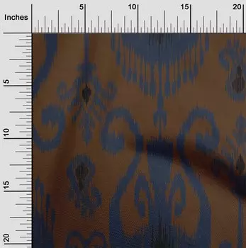 Гибкая хлопковая ткань oneOone ткань для рукоделия с принтом икат в этническом стиле BTY шириной 40 дюймов 42 Inch Wide - Viscose Chiffon коричневый