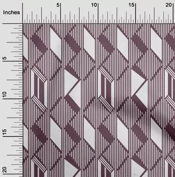 Гибкая хлопковая ткань oneOone Ткань с геометрическим принтом в виде параллелограмма и треугольника в ярдах, 40 дюймов 42 Inch Wide - Viscose Chiffon шоколадный коричневый