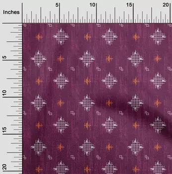 Гибкая хлопковая ткань oneOone в клетку Kasuri Decor ткань с принтом BTY 40 дюймов 42 Inch - Viscose Chiffon фиолетовый