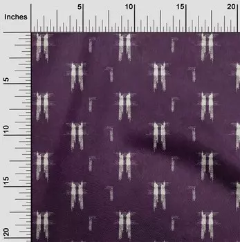 Гибкая хлопковая ткань oneOone в стиле икат Касури, декоративная ткань с принтом BTY, 40 дюймов 42 Inch - Viscose Chiffon темно-зеленого