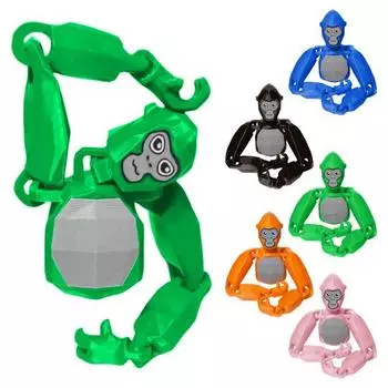 Гибкая игрушка Gorilla Tag для детей, фигурка гориллы с гибкой рукой, настольная игрушка-фиджет Gorilla, подарок на день рождения для поклонников Gorilla Tag розовый