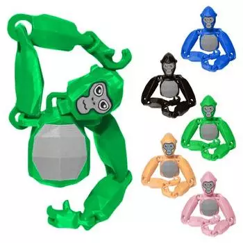 Гибкая игрушка Gorilla Tag для детей, фигурка гориллы с гибкой рукой, настольная игрушка-фиджет Gorilla, подарок на день рождения для поклонников Gorilla Tag розовый