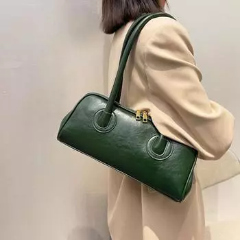 Гибкая кожаная сумка высокого класса, легкая, роскошная, ретро, на одно плечо, женская сумка через подмышку в гонконгском стиле, модная, французская сумка-палка кофейный