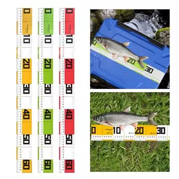 Гибкая линейка для рыбы 25 дюймов, измерительная лента для рыбы, клейкая лента для лодок, каяков, рыболовных измерительных приборов для рыбы, рыболовная линейка красный