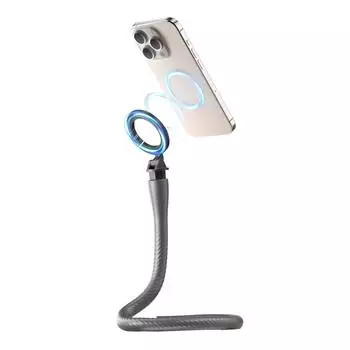 Гибкая магнитная подставка для телефона, поворотное крепление для телефона, гибкое крепление, гибкая подставка для телефона, 300 г чёрный