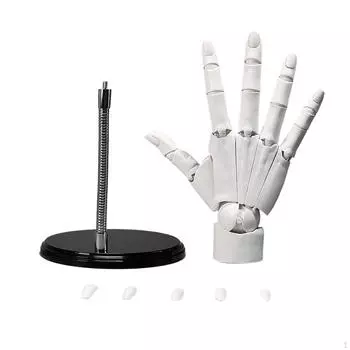 Гибкая модель руки, суставы, подвижные пальцы, держатель для колец, домашний декор, художественный манекен белый