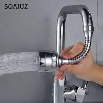 Гибкая насадка на 360 градусов, экономия воды, удлинитель смесителя для кухонной раковины
