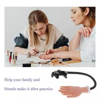 Гибкая практическая рука для акриловых ногтей, накладные ногти, идеально подходящие для самостоятельного обучения наращиванию ногтей, аксессуары для художественного творчества 2