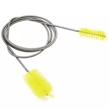 Гибкая пружина из нержавеющей стали с двойной головкой, длинная щетка для чистки трубок, инструмент для очистки 900mm чёрный