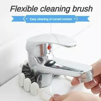 Гибкая щетка для чистки с жесткой щетиной для чистки щелей и пазов Инструмент для чистки плитки в туалете и на кухне Инструмент для чистки щелей и пазов