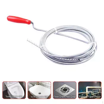 Гибкая щетка для прочистки слива, щетка для прочистки слива, многоразовый очиститель, длинная змея