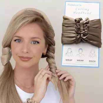 Гибкая щипцы для завивки волос, ленивый сон, без нагрева, щипцы для завивки волос, повязка на голову, инструмент для завивки волос Magic Wave, ZPG серый