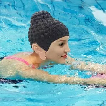 Гибкая шапочка для плавания Будды Уникальная маска Будды Шапочки для плавания Головной убор Будды Костюм для вечеринки чёрный