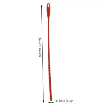 Гибкая силиконовая длинная соломенная щетка многоразовая щелевая щетка ершик для труб щетка для мытья бутылок с водой 6mm красный
