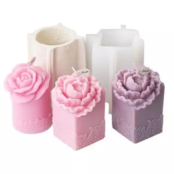 Гибкая силиконовая форма для свечей, квадратная/цилиндрическая форма для цветов, ароматерапии, формы для эпоксидной смолы, воска, принадлежности для изготовления ювелирных изделий A