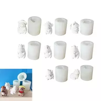 Гибкая силиконовая форма, формы для свечей в форме капибары, ароматизированные ароматерапевтические формы, ручная работа, настольные украшения 3