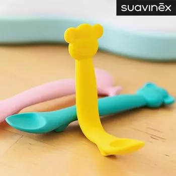 Гибкая силиконовая ложка Swabinex, корейские детские товары Whale Pink