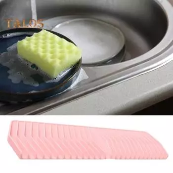 Гибкая силиконовая мыльница с водопадным дренажным дизайном, нескользящая многофункциональная мыльница, органайзер для столешницы серый