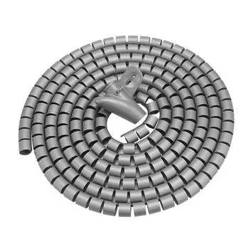 Гибкая спиральная трубка для кабельного органайзера, защитное устройство для проводов, серебряное 3,0 м * 16 мм 1.5m*16mm белый