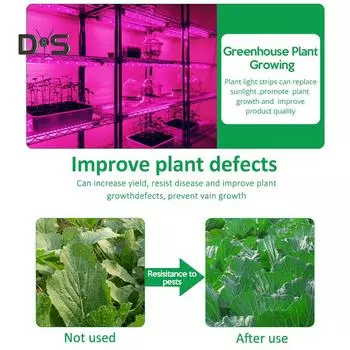 Гибкая светодиодная лампа полного спектра 2835SMD Glimmer для выращивания растений, световая полоса 200cm Non-waterproof