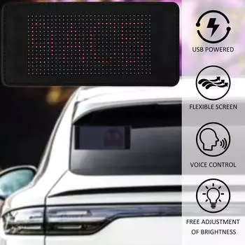 Гибкая светодиодная матричная пиксельная панель светодиодная подсветка заднего окна автомобиля USB Bluetooth App Control Logo Настраиваемый с помощью голосовой функции