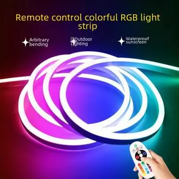 Гибкая светодиодная неоновая лента RGB с изменением цвета, водонепроницаемая, 220 В/110 В, идеально подходит для наружной рекламы 220V (10*20MM)
