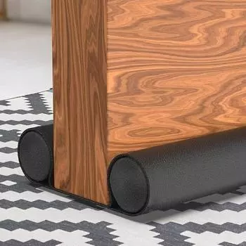 Гибкая уплотнительная лента для нижней части двери, 96 см, звукоизоляционная прокладка, уплотнитель для окна, защита от сквозняков, защита от ветровой пыли чёрный