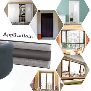 Гибкая уплотнительная полоса для нижней двери, звукоизоляционный шумоподавляющий дверной стопор 93 см